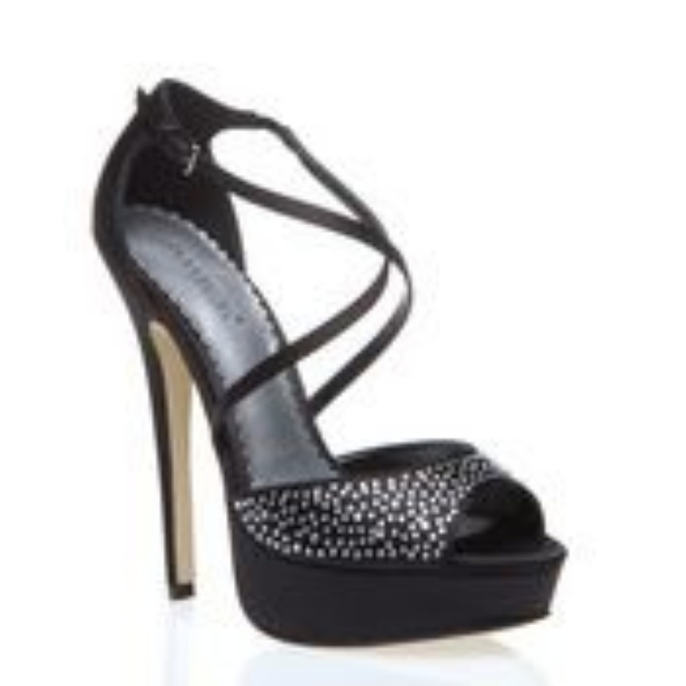 Black Peep Toe Pumps